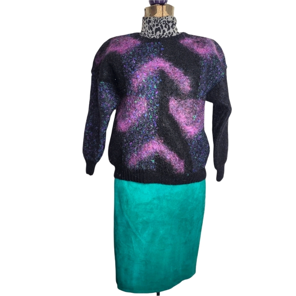 Vintage black and purple Knit sweater